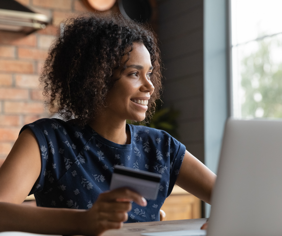 woman with credit card